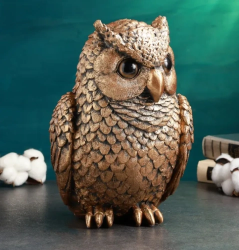 Копилка дизайн сова средняя цв.бронза 25*20*30см 3893293